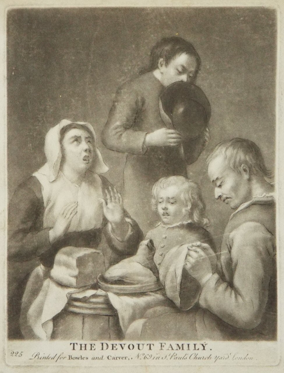 Mezzotint - The Devout Family.